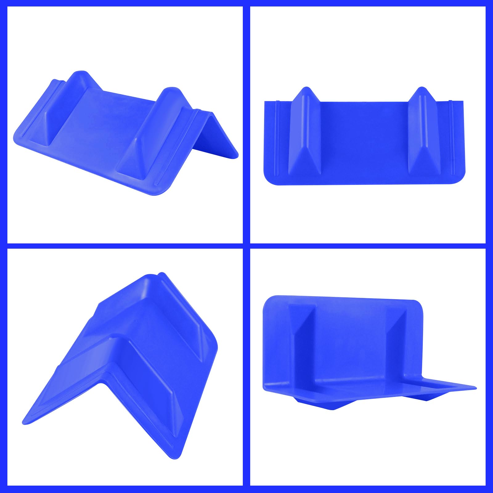 Confezione da 24 protezioni angolari piatte per spedizioni di carichi, protezioni in plastica per cinghie a cricchetto, protezioni angolari per cinghie, blu