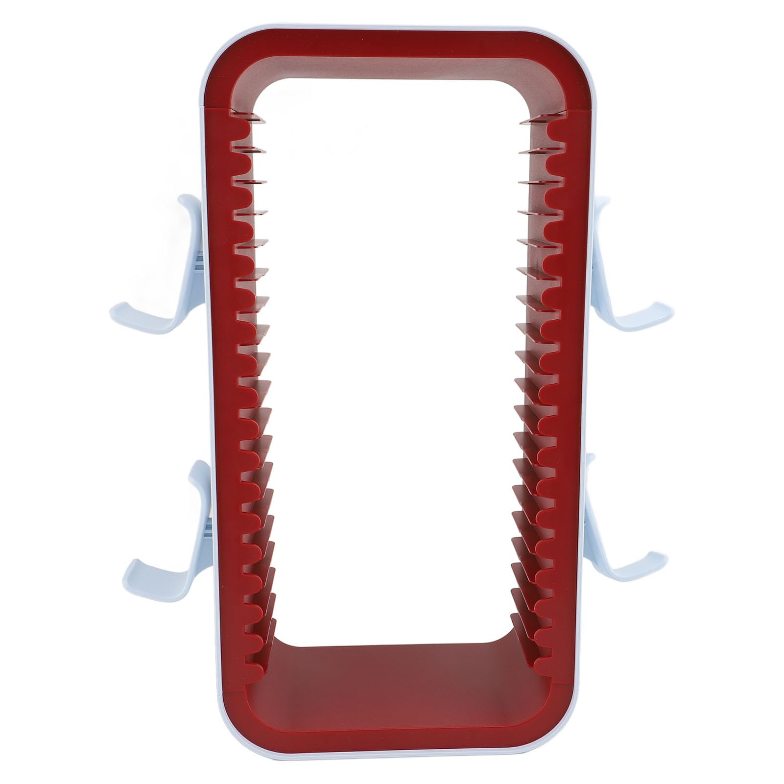 Riuulity Torre de Almacenamiento de Discos de Juego Horizontal Vertical con Controlador, Soportes para Auriculares, Fácil Montaje para Organizador de Juegos (rojo)