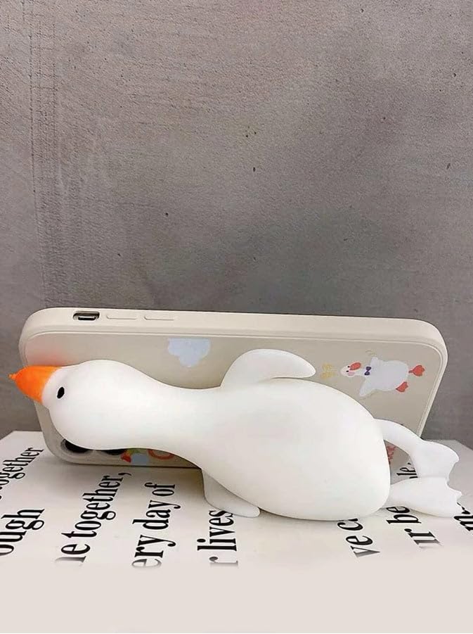 Image of COVERLY for iPhone 12 Pro 3D Duck Squeezy Cartoon Case,Premium Luxury Silicone Quack Stress Release Decor Case Cool Stand Game Full Protective Cute Kawaii Aesthetic Cover for Apple iPhone 12 Pro