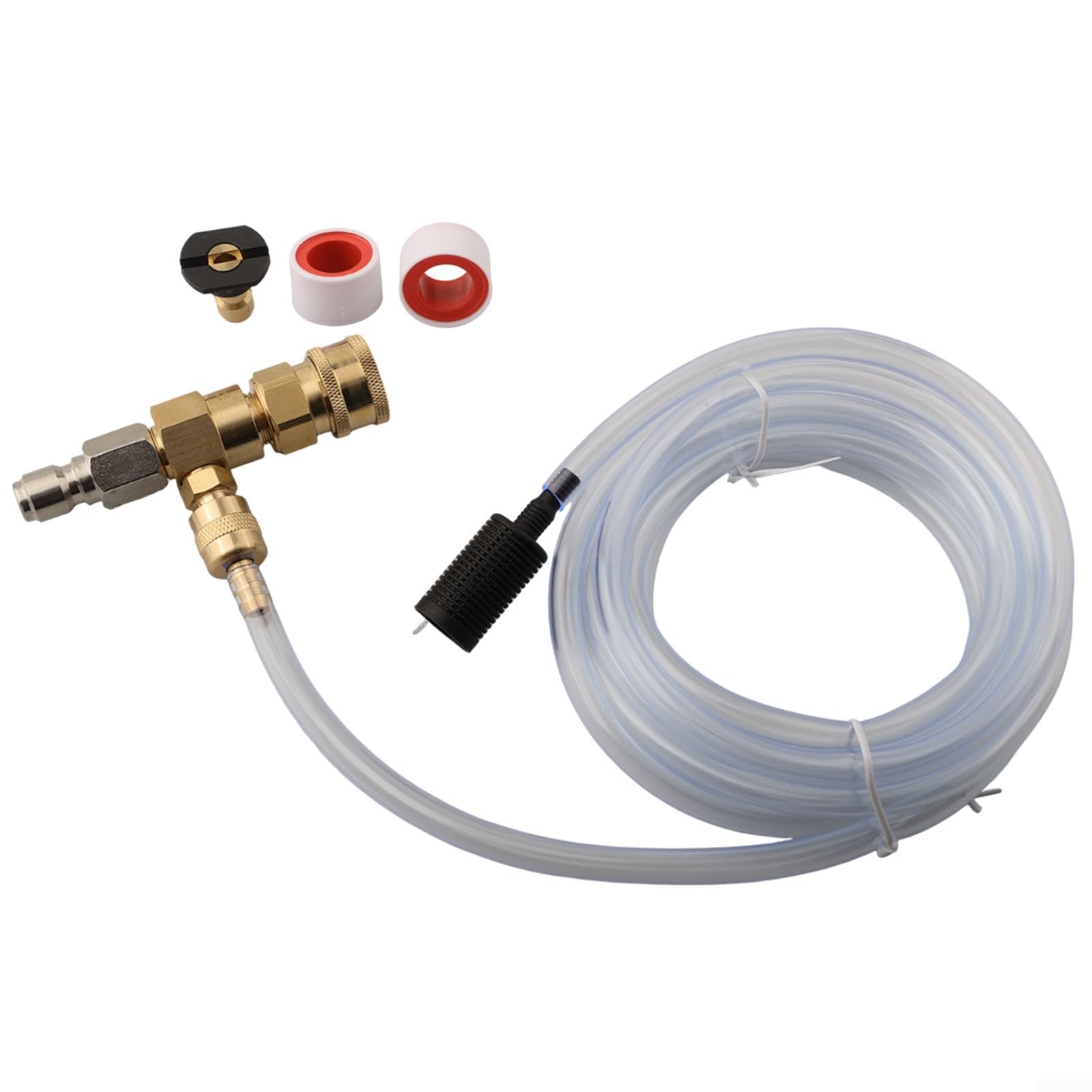 Inyector de jabón descendente de 4000 PSI para lavadoras a presión, aplicador de detergente de 3/8 pulgadas para soluciones de limpieza, compatible con sistemas de limpieza de alta presión