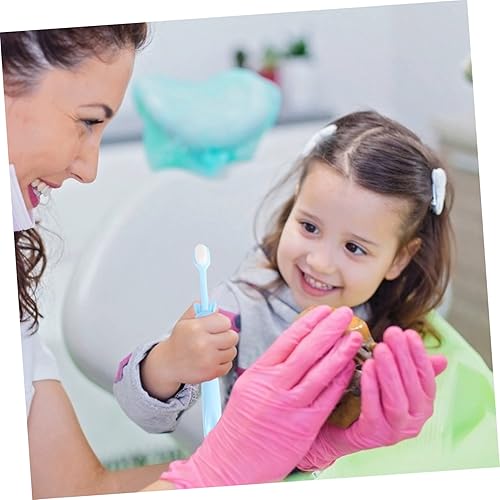 Miniatura 4 de Healvian Cepillo de dientes de cerdas suaves para niños, cepillo de dientes de bambú para niños, cepillo de dedos para bebés, cepillo de dientes