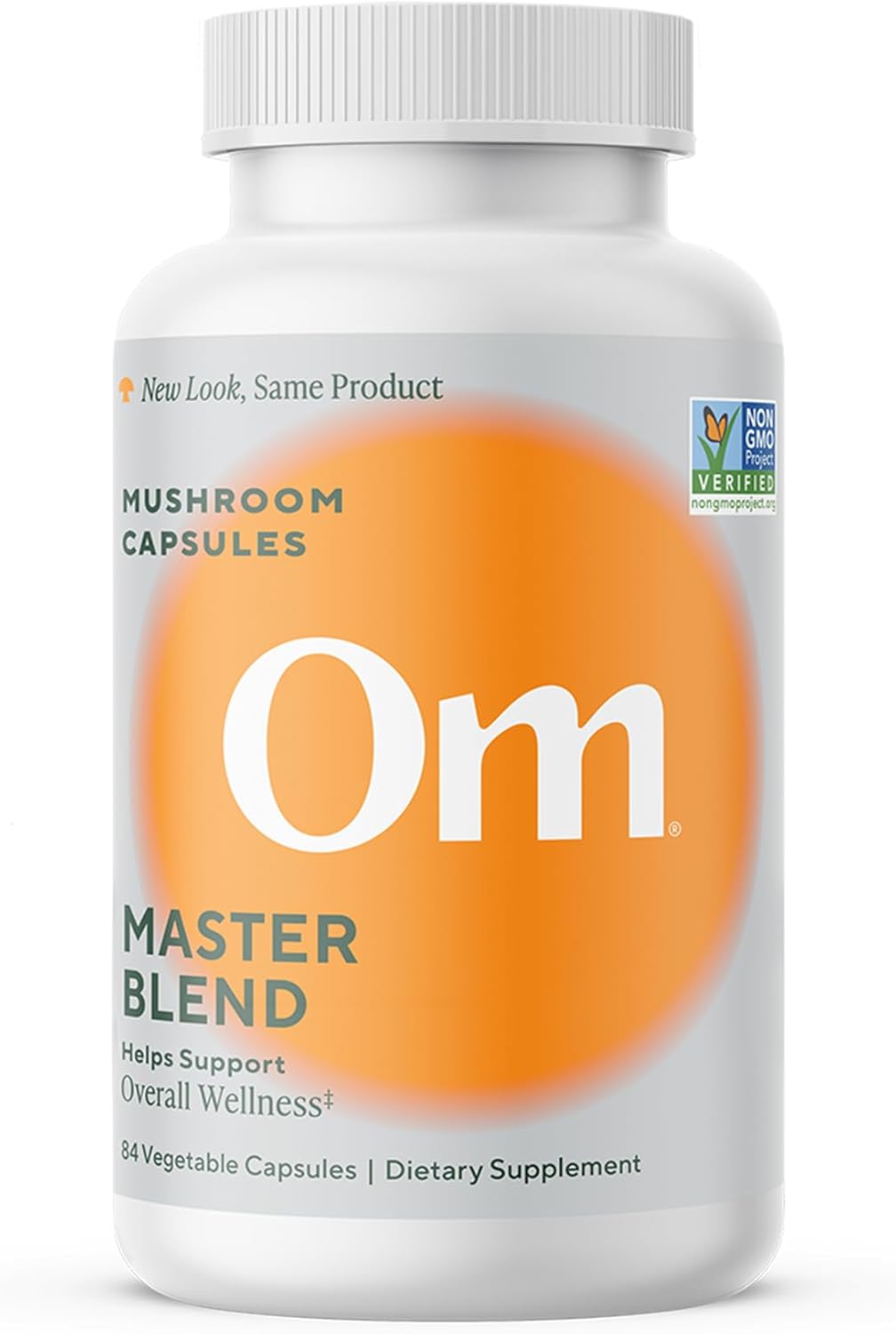 Om Master Blend Mushroom Capsules - Organic Mushroom Supplement with 10 Mushrooms and Ashwagandha – Supports Immunity, Gut Health & Stress Relief, 168 Count (56 Servings)​