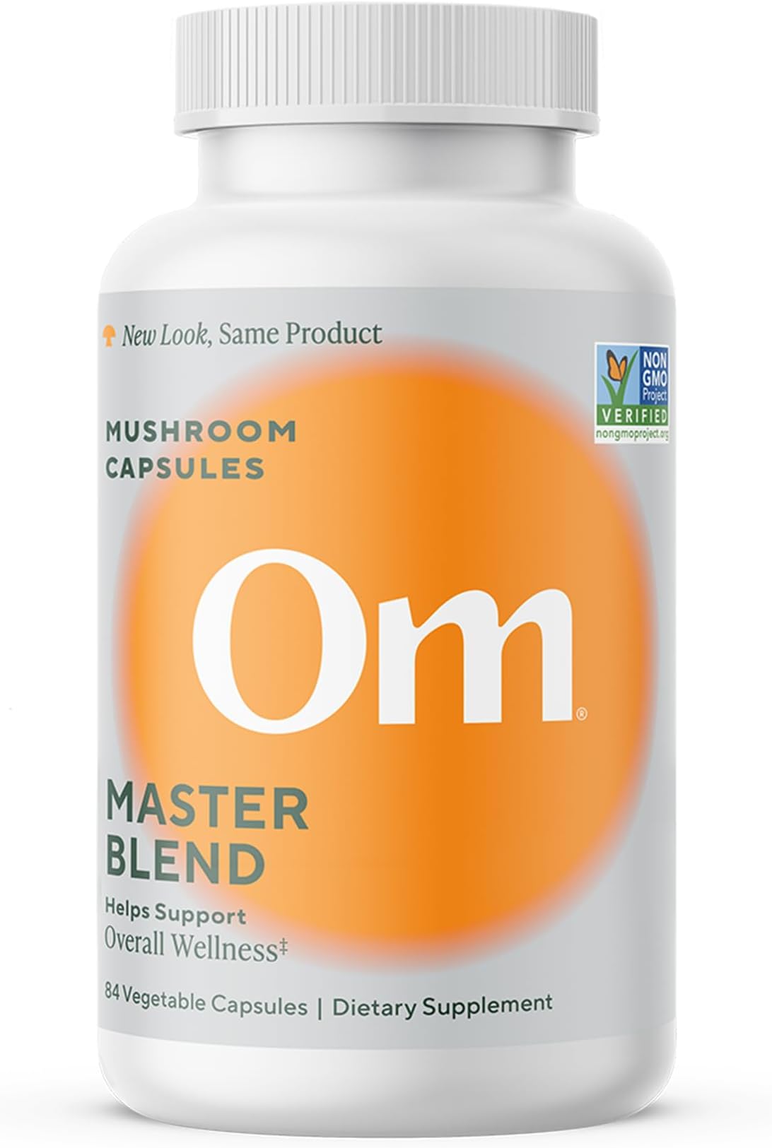 Om Master Blend Mushroom Capsules - Organic Mushroom Supplement with 10 Mushrooms and Ashwagandha – Support Immunity, Gut Health & Stress Relief, 84 Count (28 Servings)​
