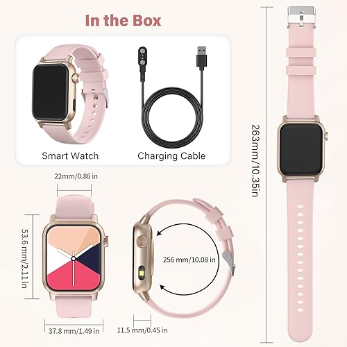 Miniatura 9 de Reloj inteligente, pantalla HD de 1.85 pulgadas, esfera dinámica 3D, actualización de 60 Hz, llamadas Bluetooth, linterna LED, más de 100 modos