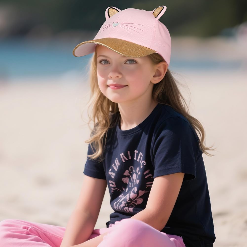 Dziecięca czapka bejsbolowa, koński ogon, czapka bejsbolowa dla dziewcząt, 52-54 cm, regulowana czapka z daszkiem, czapka z daszkiem, ochrona przed promieniowaniem UV, letnia czapka golfowa