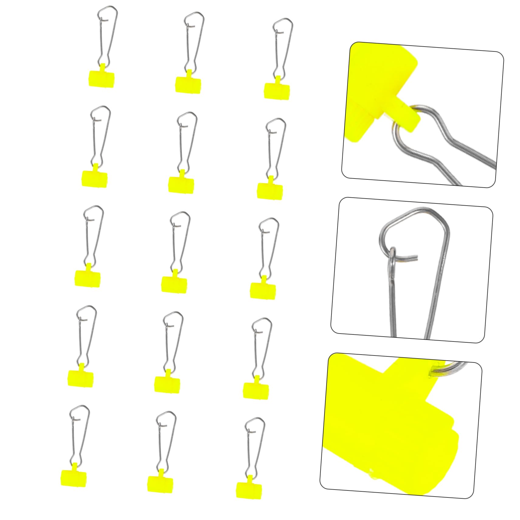 Abaodam Accessoires De Pêche Clips Mousquetons Appâts Mousqueton À Double Verrouillage Pince pour Filet De Pêche Équipement De Pêche Fermeture Éclair Matériel De Pêche en Mer