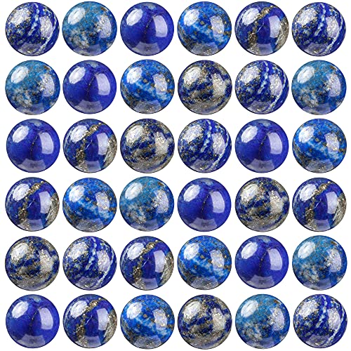 Image of 100Pcs Natural Stone Beads 8mm Lapis Lazuli Round Gemstone Loose Beads with Elastic Bracelet String for Bracelets Necklace Jewelry Making