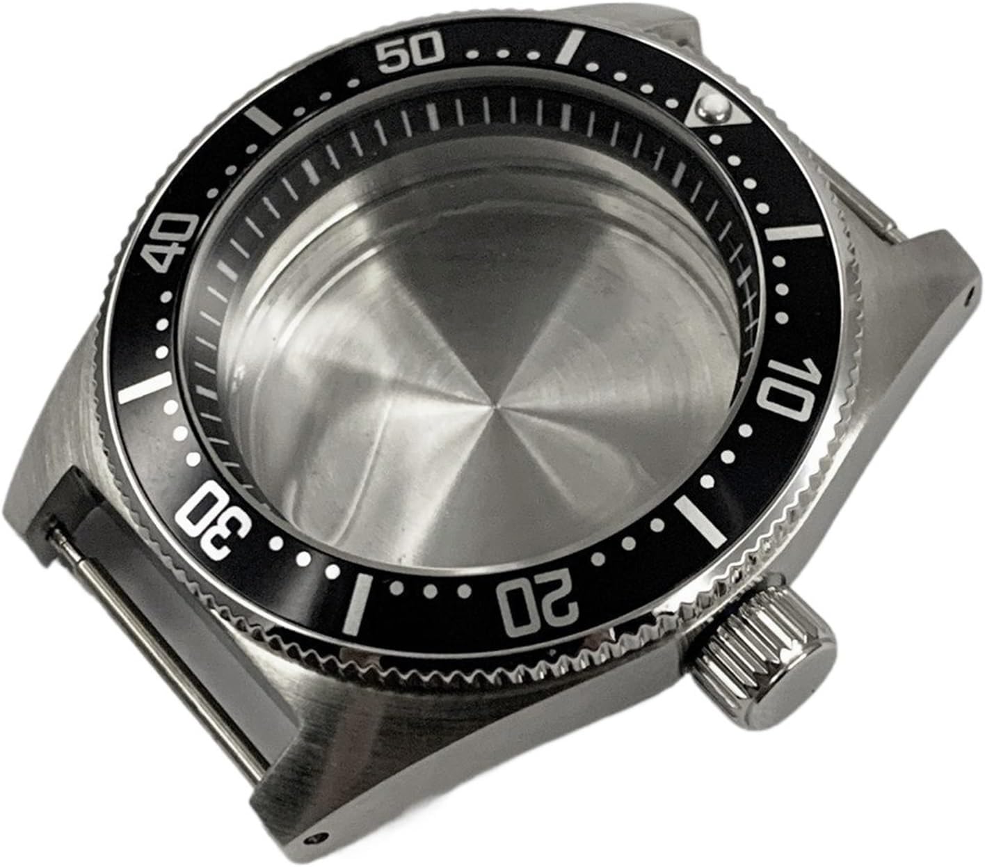 40mm Green Ring Silver Stainless Steel Watch Case Green Titanium Bezel Fit NH35 NH36 4R35 4R36 Movement