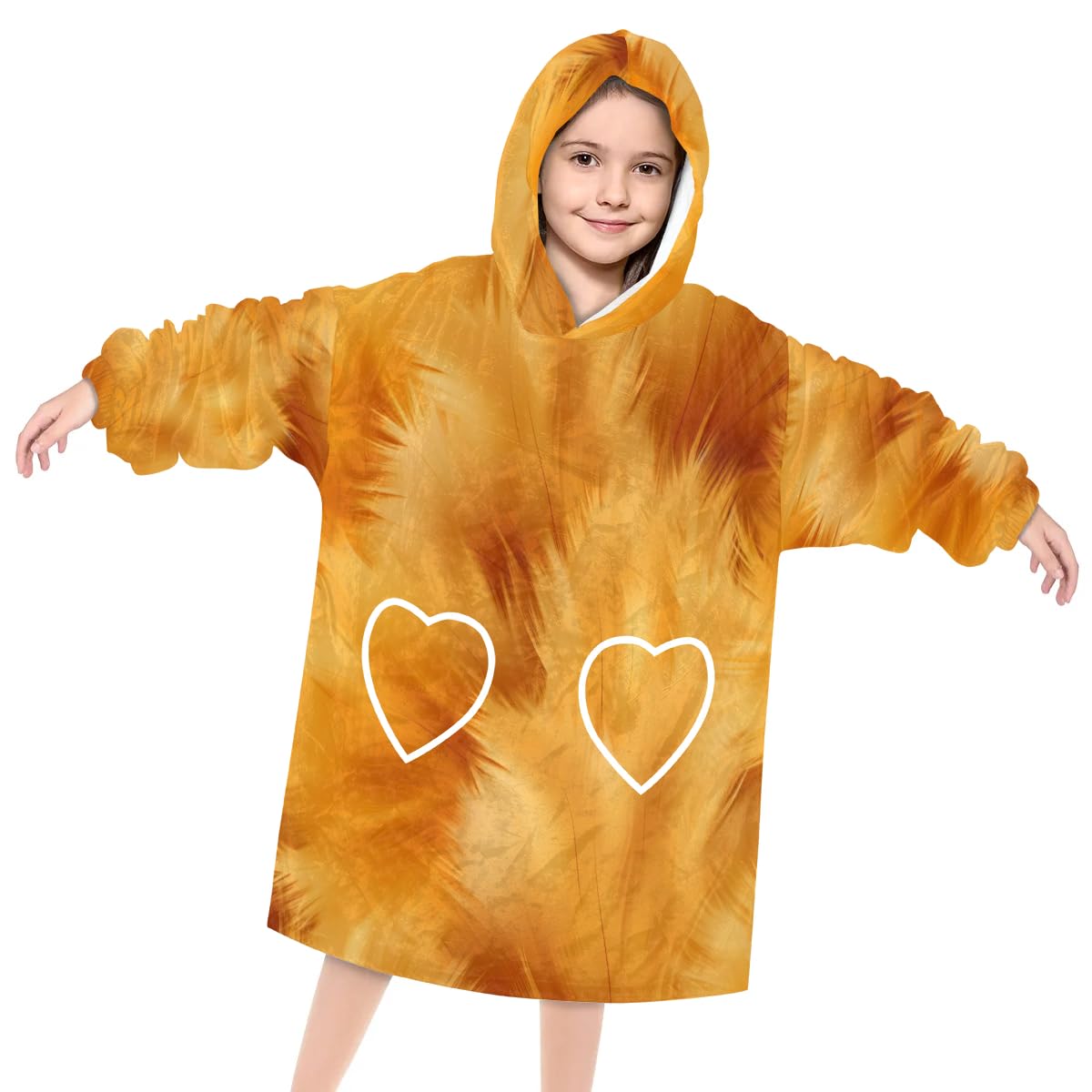 Wearable Blanket Hoodie for Kids, Ethereal Starry Fleece Sweatshirt Blanket Oversized Blanket Sweatshirt with Pocket Flannel Warm Hooded Blanket 6-10 Year Old Girl Boy Gift, One Size