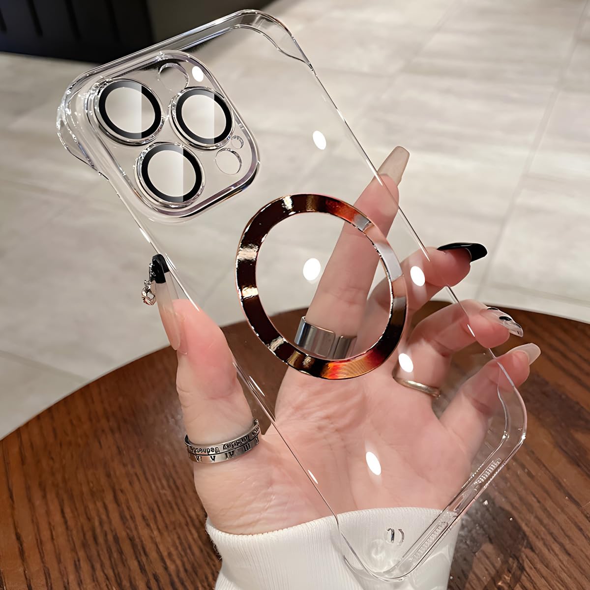MRedoxe 「極薄」 iPhone 17 Pro Max ケース フレームレス クリア 黄ばみなし 超軽量 超薄型 いphone17ProMax ケース レンズを完全に覆う一体型設計 MagSafe対応 ストラップホール付き アイフォン アイホン WK-17ProMax-tou