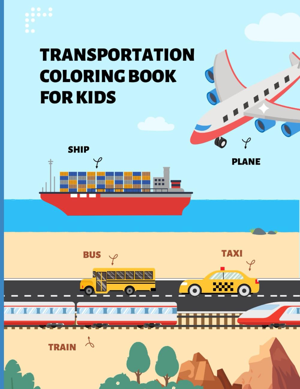 Transportation Coloring Book for Kids