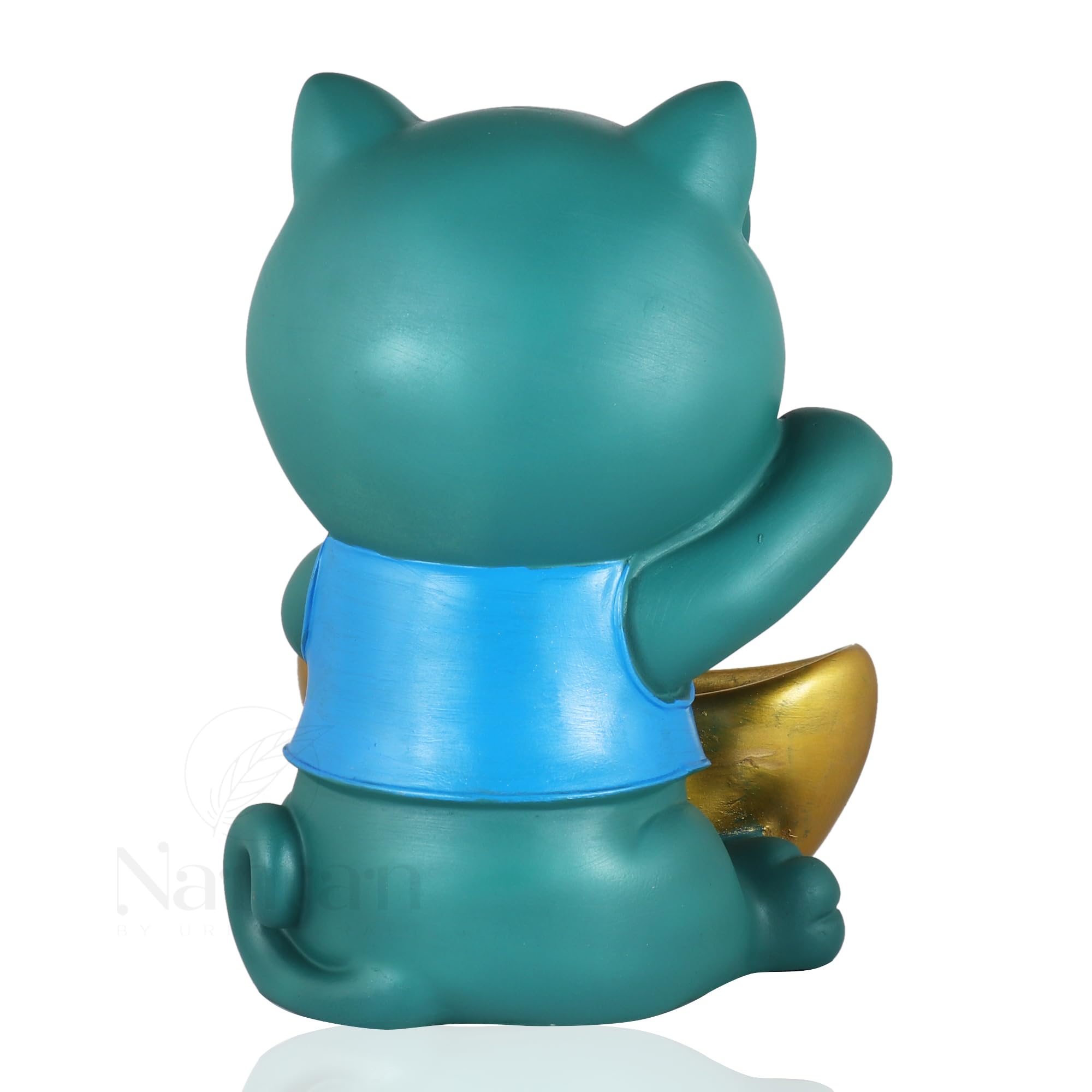 nantan Modern Cat Showpiece Cum Storage Box Resin Key Holder Desk Organizer Home Decor|Diwali Gifts for Family and Friends 2