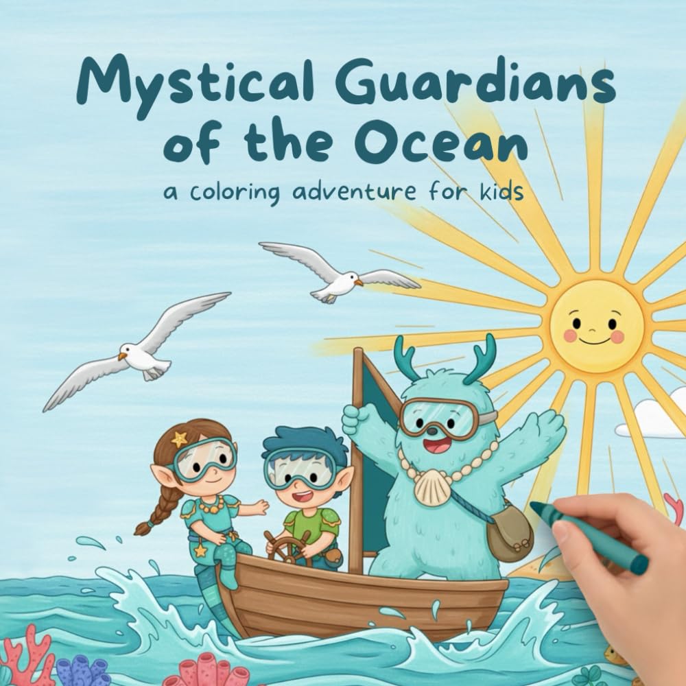 Mystical Guardians of the Ocean: a coloring adventure for kids