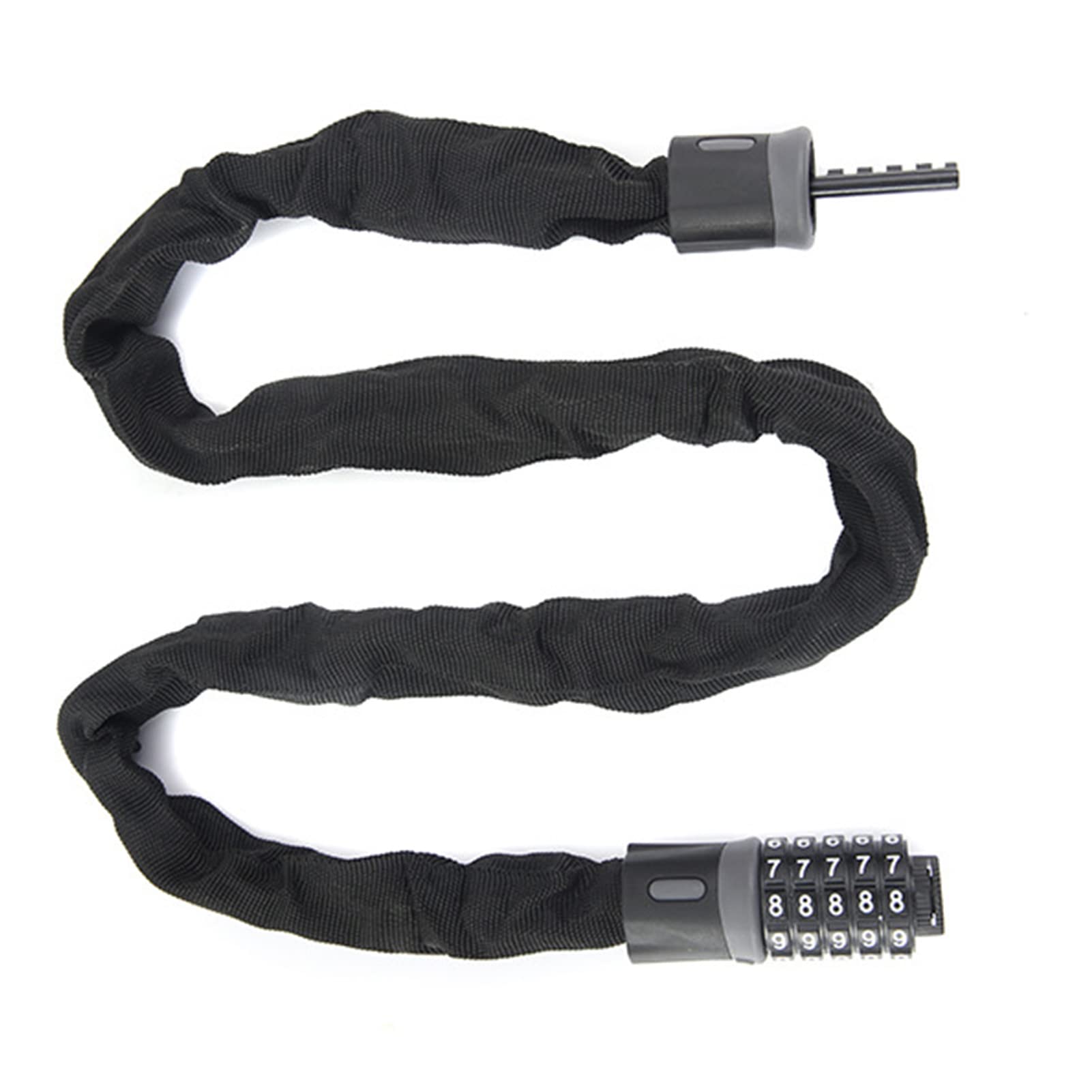 POENVFPO Chain Combination Lock, Santi Theft Lock Keyless Lock 5 Digit Chain Combination Lock Alloy Steel Lock Core for