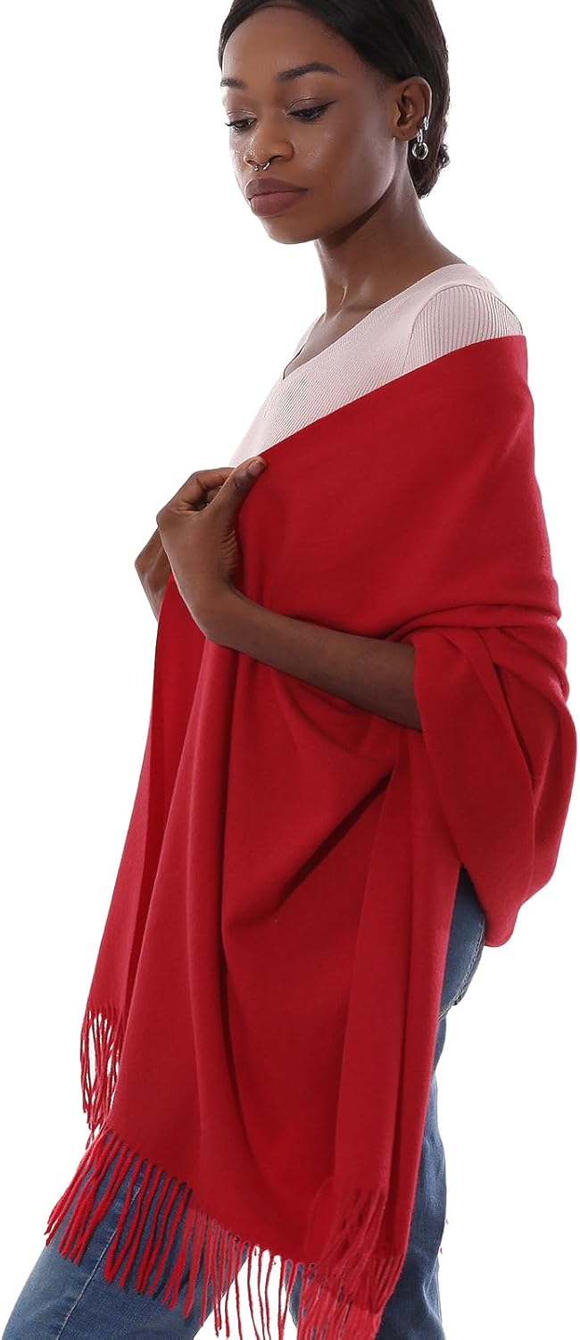 Womens Winter Scarf Pashmina Shawls and Wraps for Evening Dresses Warm Blanket Scarf for Wedding - Image 3