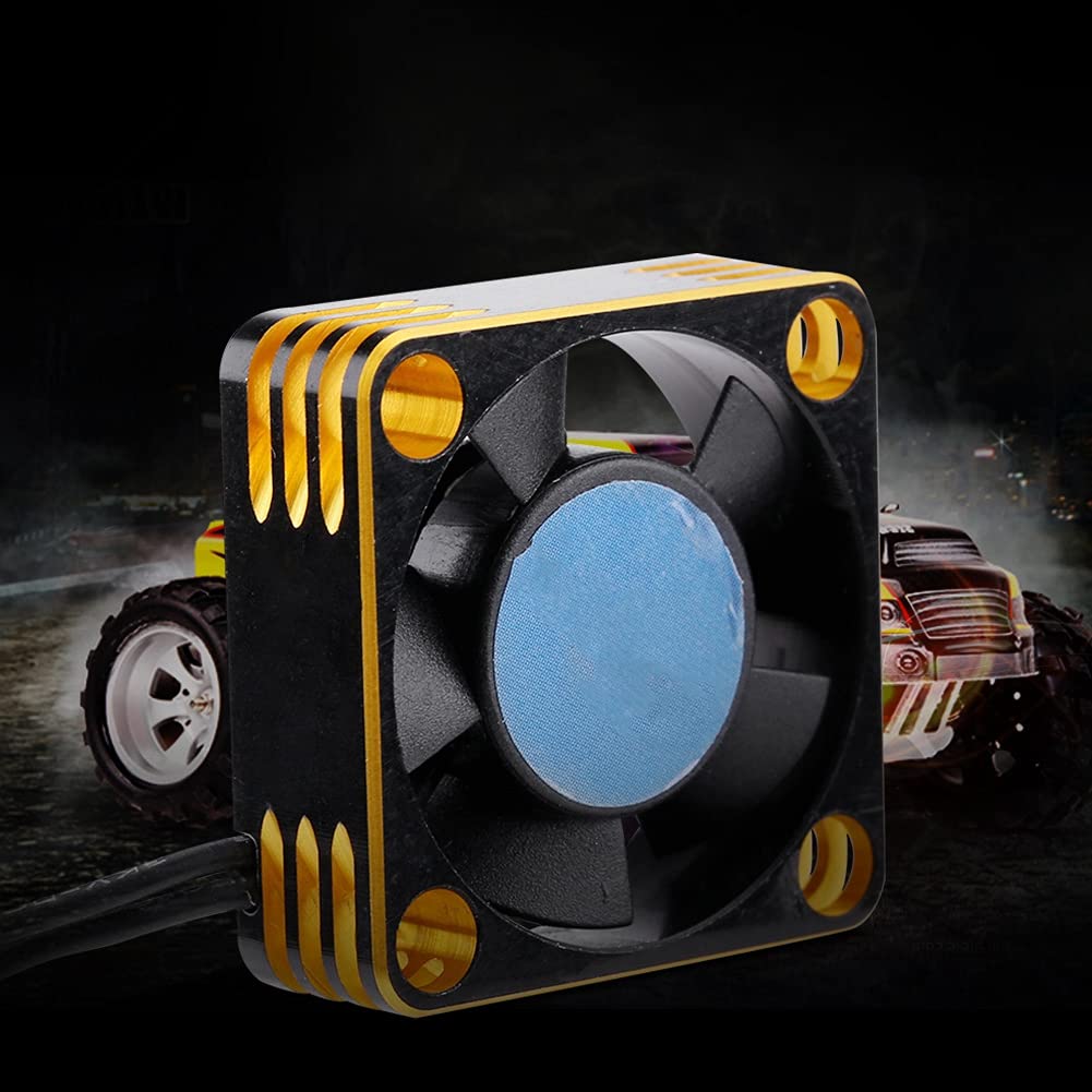 Motor Cooling Fan, 28000RPM RC Car ESC Cooling Fan 5V to 7.4V 540 Brushless Motor Universal Electric Radiator Cooling Fan for RC Car (Black)