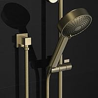 Vista 5 de Codo de suministro montado en la pared - Codo de suministro de pared cuadrado de latón macizo con válvula de retención (cuadrado, oro cepillado)