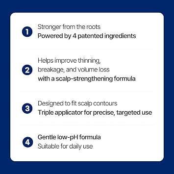 COSNORI 8GROW Pro-Vit B5 Scalp Therapy Serum Full-Scalp Treatment with Triple Roller Applicator, Leave-In Scalp Serum for Thinning Hair & Hair Loss, Thickening & Root Nourishing Formula (2.02 fl oz)
