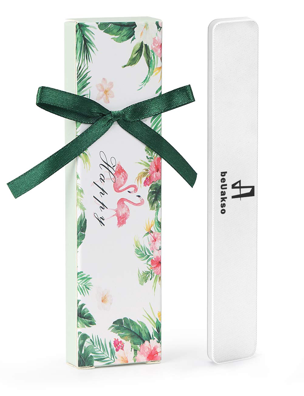 Premium Upgrade Nano Glass Nail Shine Buffer Nail File Shaper/All in One Step/beUakso Nano Glass Nail File for Natural and Acrylic Nails/Lucency Glass Nail Buffer Shiny Nail Buffer with Gift Box