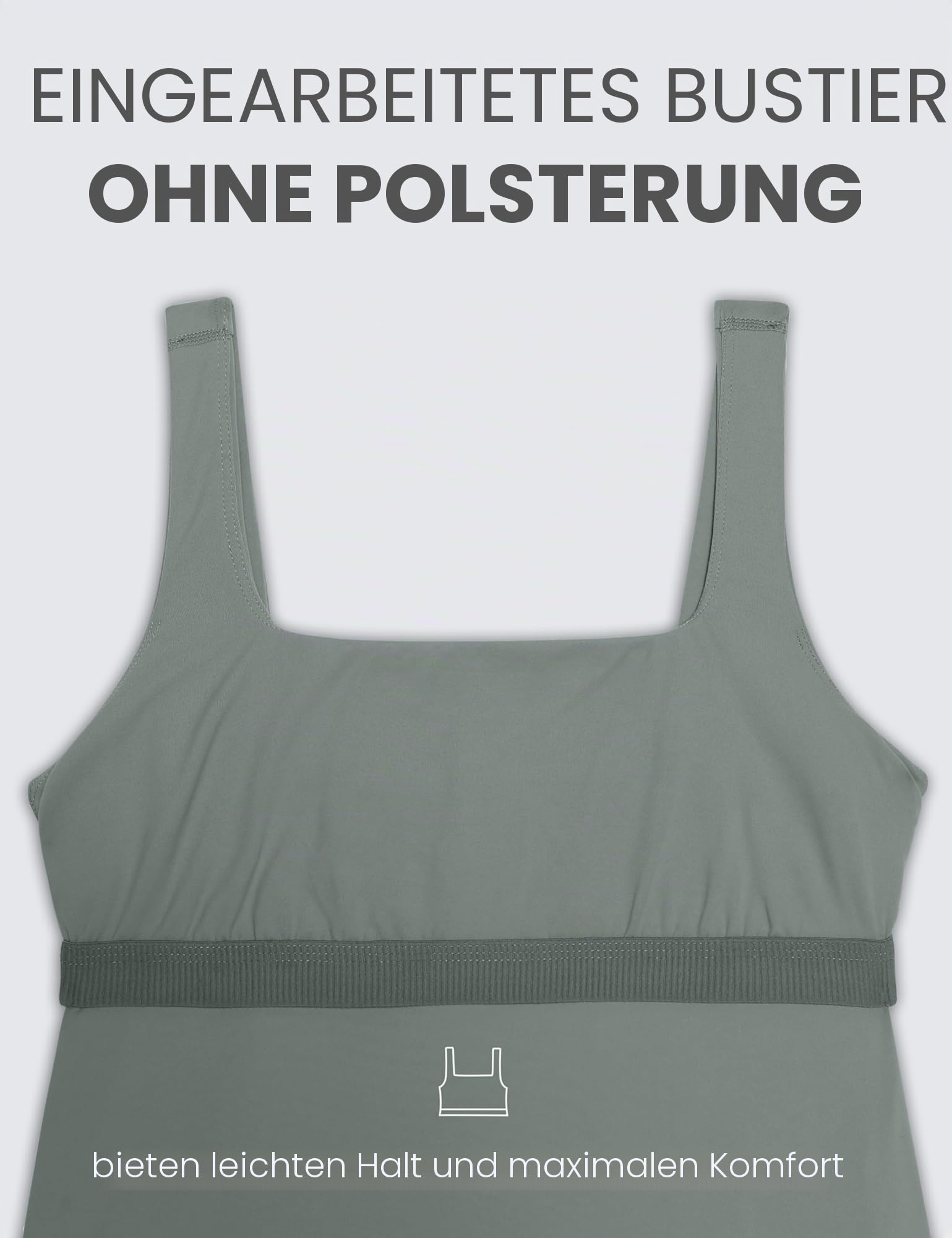 CRZ YOGA Umstandskleid Quadratischer Ausschnitt Midi