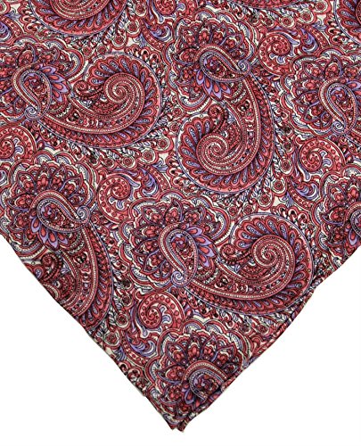 Wyoming Traders Wild Rag Paisley Raspberry with White Scarf2