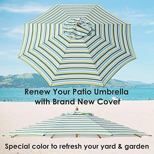Yescom 9 Ft Patio Umbrella Replacement Canopy Market Table Top Sunshade Cover Market #TOP3