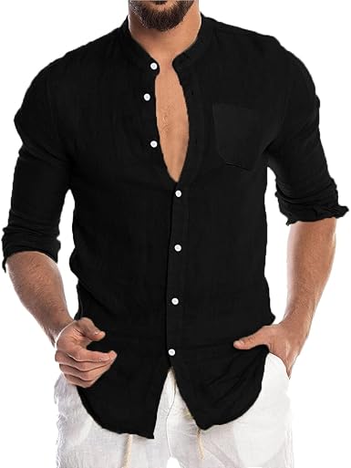 XXBR Mens Button Down Shirts Cotton 