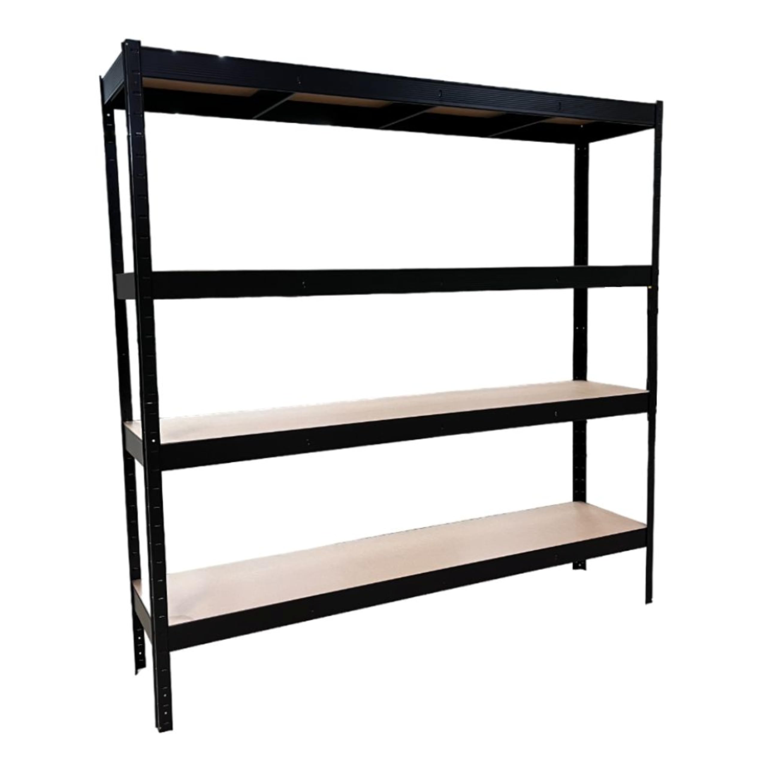 SCHULTE Regalwelt Schwerlastregal mit 4 MDF-Böden, 180x150x50 cm (HxBxT), 150 Kg Traglast pro Boden, schwarz