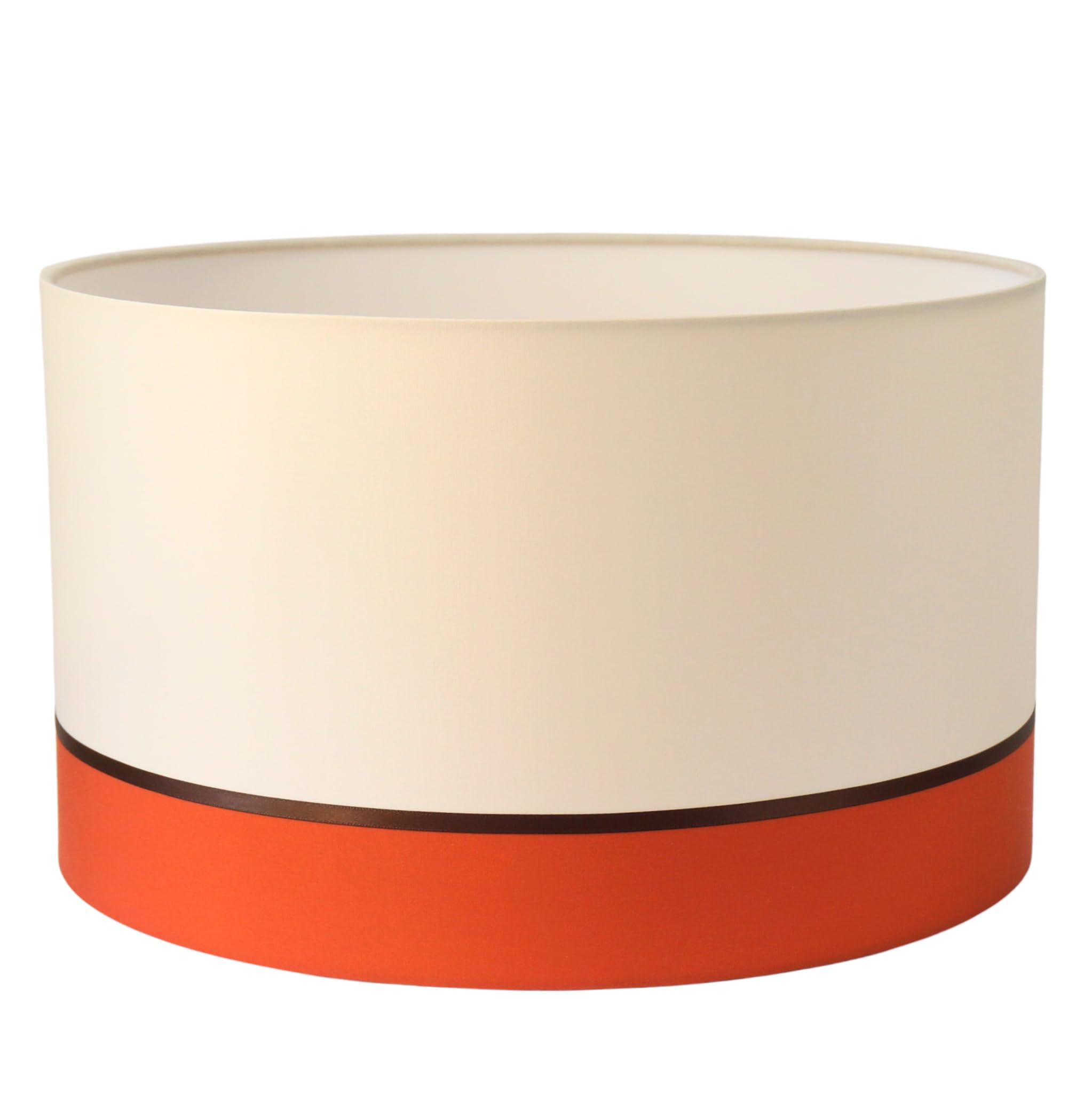 Zweifarbiger Lampenschirm Terracotta 40 cm aus Stoff, E27 & E14 | Für Tischlampen, Stehleuchten und Pendelleuchten. Elegantes zweifarbiges Design mit zeitlosem Charakter.