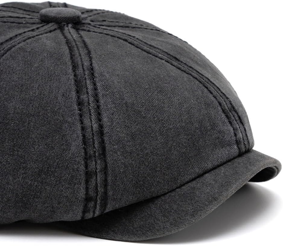 Men's 8 Panel Newsboy Cap Vintage Flat Cap Cotton Gatsby Ivy Golf Cabbie Hat