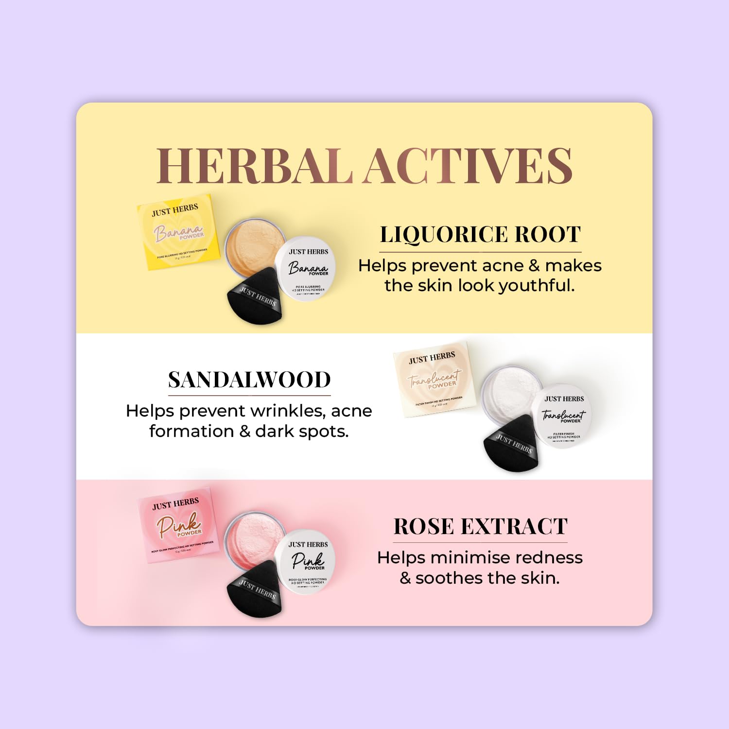 HD Setting Powders by Just Herbs
