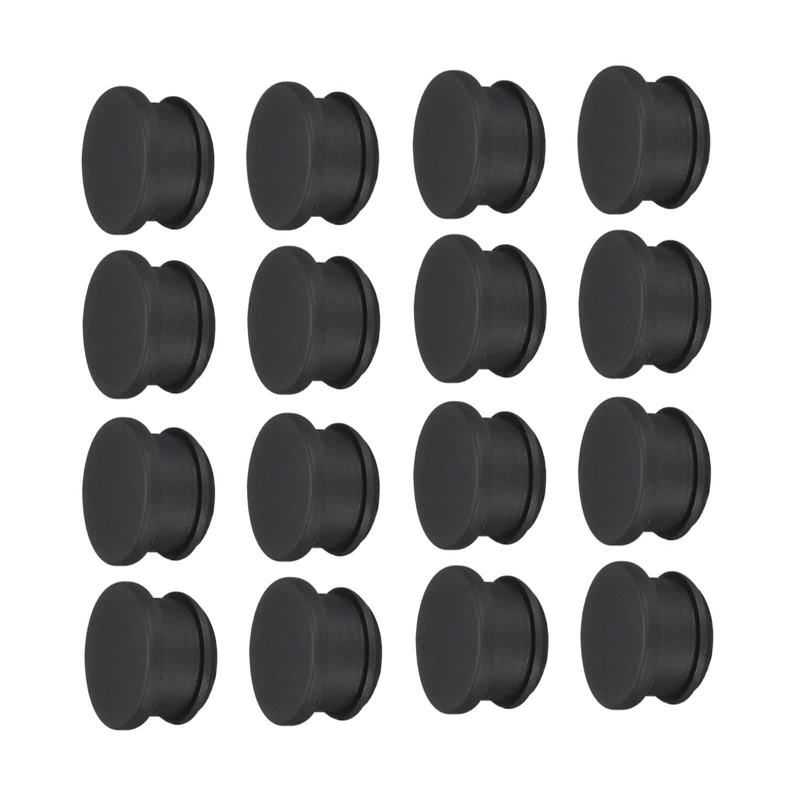 ROWORKX 15mm Silicone Snap-In Hole Plugs, 16PCS Rubber Blanking Plugs