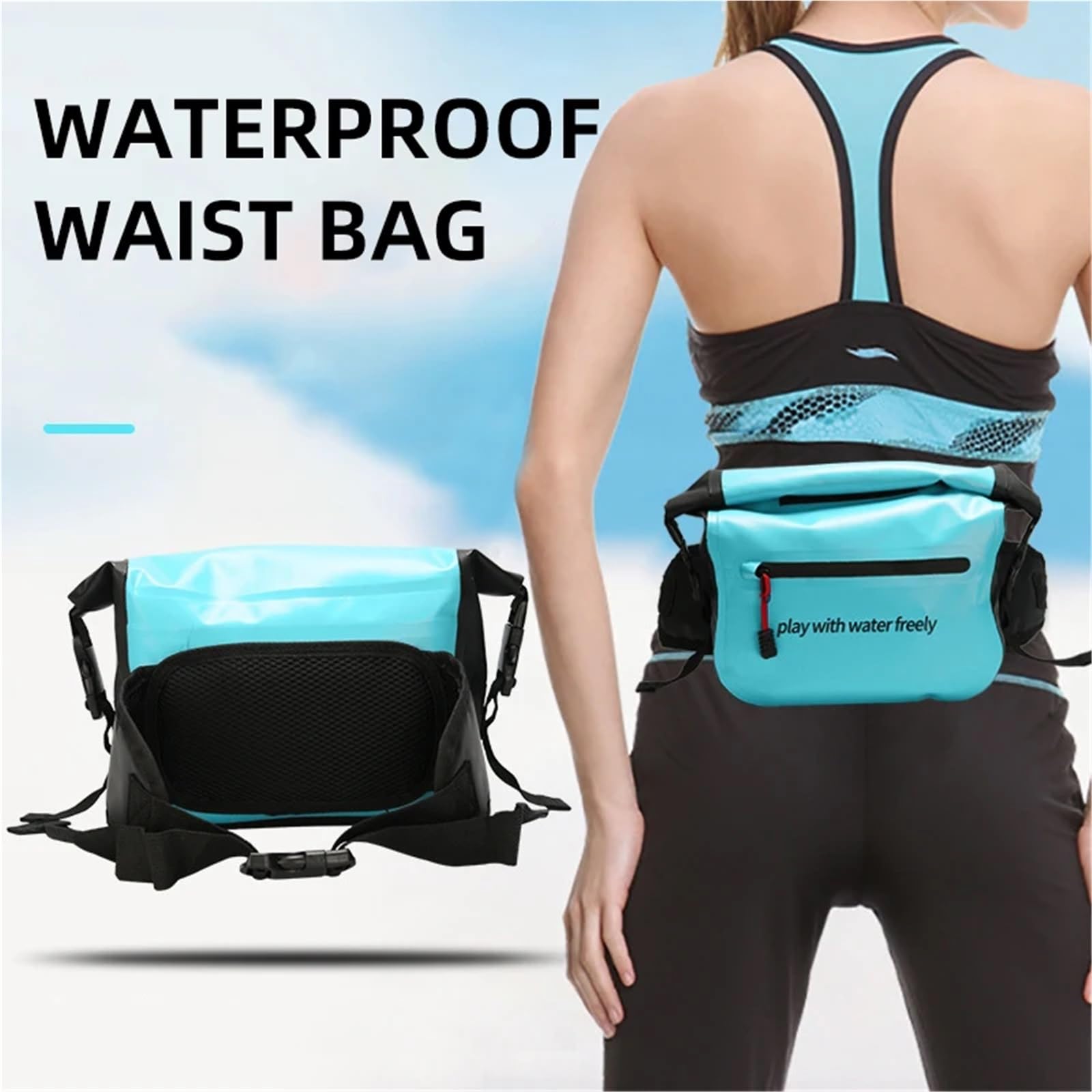 Sacca Impermeabile Borsa a tracolla impermeabile, borsa for l'acqua, portatile, zaino asciutto, for nuoto all'aperto, rafting, kayak, trekking sul fiume(Pink)