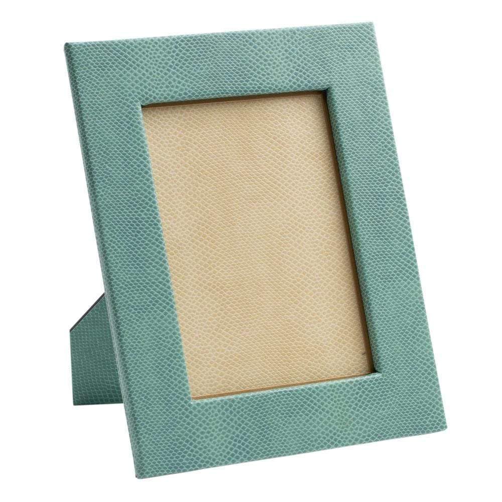 Caspari Snakeskin 5 x 7 Inch Picture Frame in Mist Blue