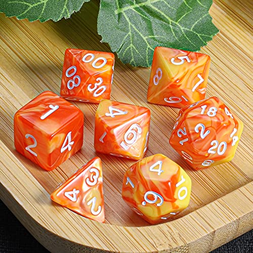 Image of CiaraQ 7pcs Polyhedral Dice Set for Dungeon and Dragons MTG Table Games