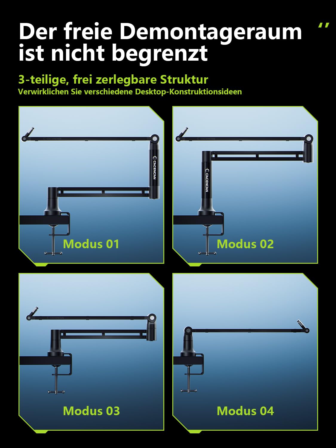 Braccio per Microfono, Mic Arm Supporto per Microfono Girevole a 360° con Supporto da Scrivania, Asta per Microfono Peso Dell'aggiornamento è di 5,5 libbre, Compatibile con HyperX/FIFINE/MAONO/TONOR