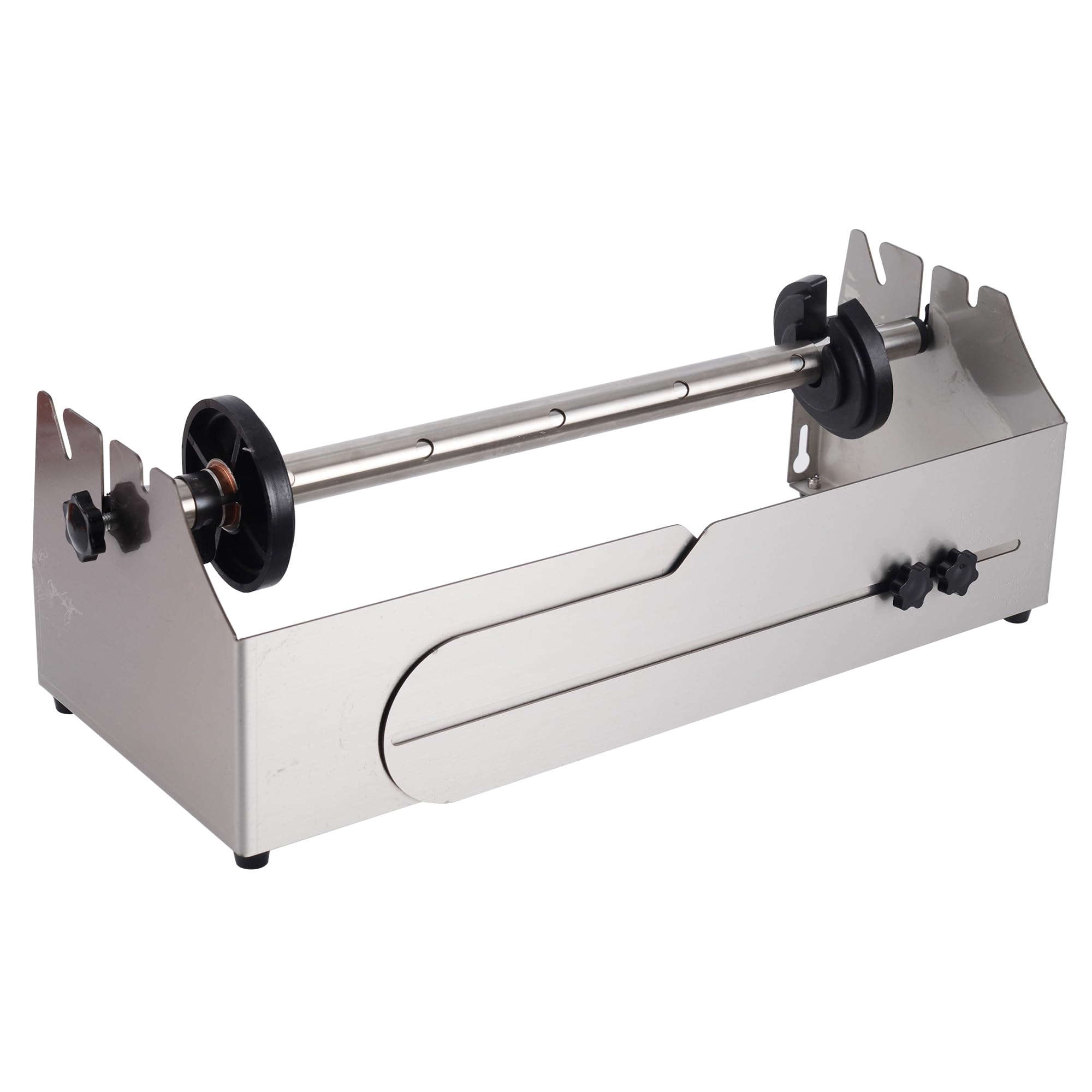 Dispensador de envoltura industrial ajustable con 3 ranuras de película, cortador de acero inoxidable para rollos de película elástica de 16 a 26 pulgadas, equipo de embalaje resistente para
