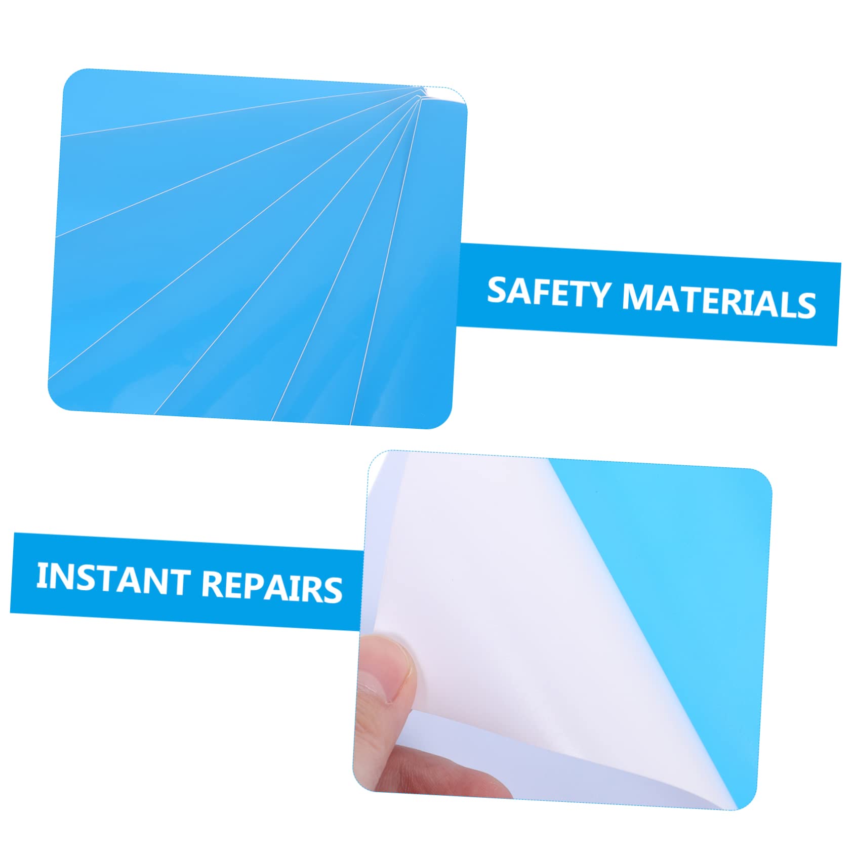 INOOMP PVC-reparaturkleber Poolfolie Reparaturflicken Vinyl-Reparatur-Patch-Set Pool-Patch-Reparatur-kit PVC-reparaturpflaster Reparaturflicken Für Schlauchboote Blue