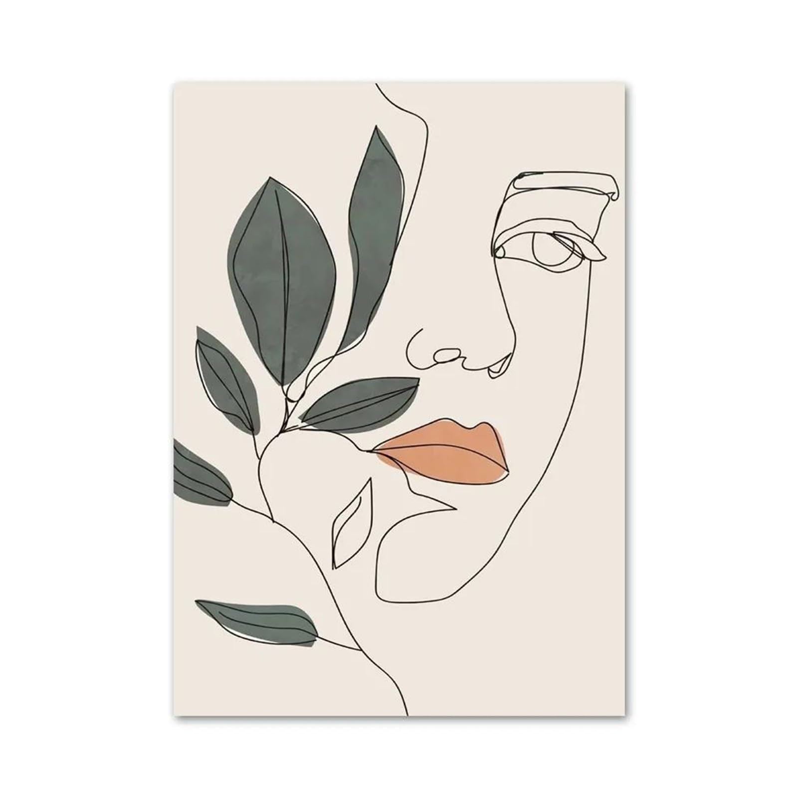 XENITE Wall Art Canvas Prints Boho Abstract Lines Girl Geometry Wall Art Canvas Painting No Frame Nordic Minimalist Prints Pictures For Living Room Decor(J,50x70cm)