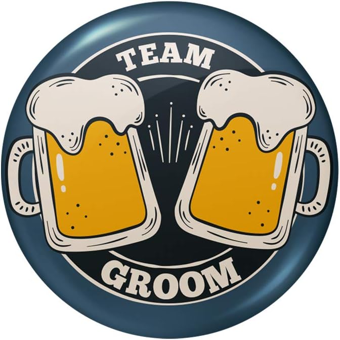 Indian team groom badges props set with safety pin for wedding, sangeet, bachelors, photo booth - pack of 15- Multi color By Indian collectible