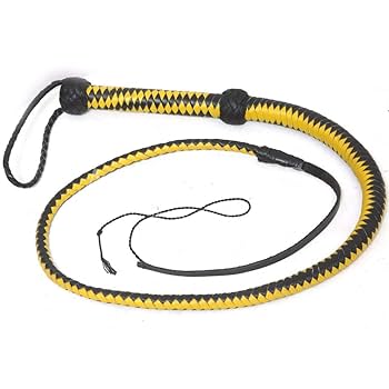 Amazon | 一本鞭/黄色＆黒コンビ□本革製 | ノーブランド品 | SM