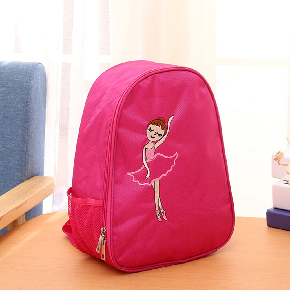 HERCHR Sac De Ballet Pour Fille – 29x16x36 Cm, Tissu Oxford, Rose, Imprimé Chaussons, Nœud Pailleté, Pour Danse, Sport Et Voyage