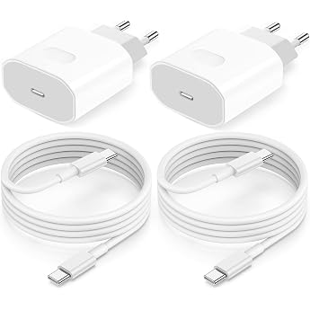 USB C Charger Charging Cable for iPhone 17 16 16e 15/17 16 15 Pro/17 16 15 Pro Max/Plus 2 Pack 25 W USB C Power Adapter Fast Charging Cable for iPad Pro/Air/10th Generation Fast Charger Plug with 2 m Cable