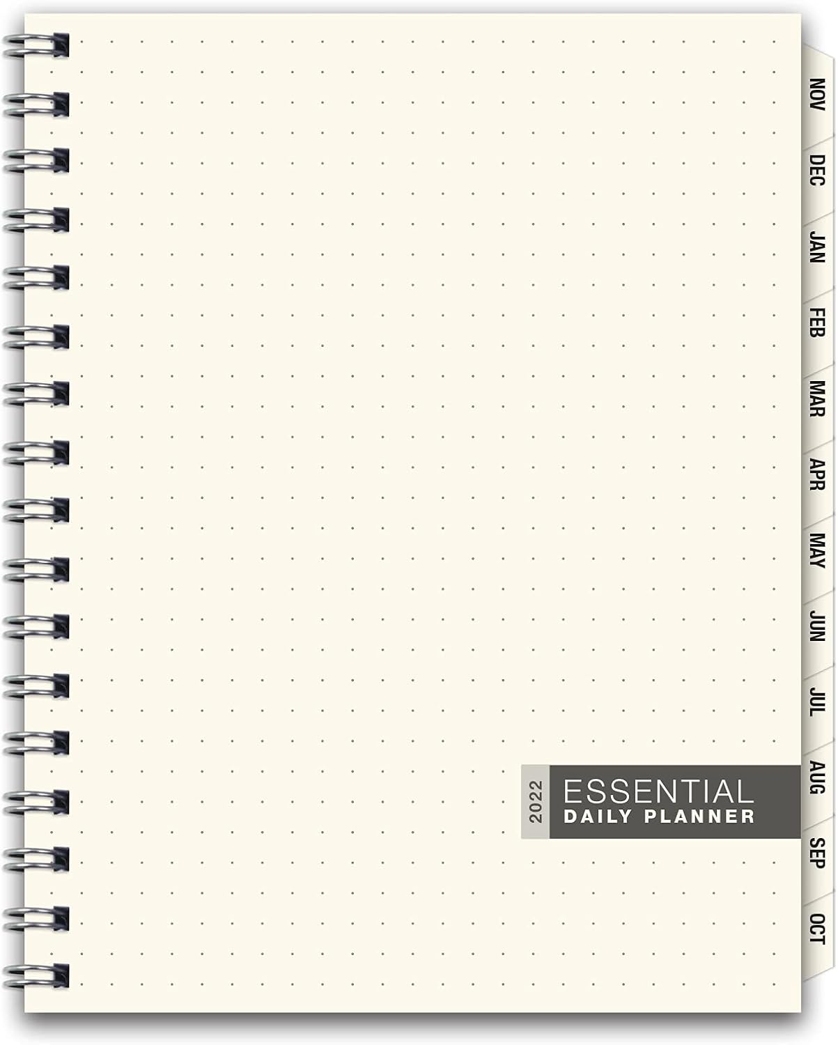 Essential 7"x9" Monthly & Weekly 2022 Planner with tabs - 14 Months (November 2021 Through December 2022) - Professional, Simple, Easy-to-Use Design. Frosted Vinyl Covers for Extra Protection