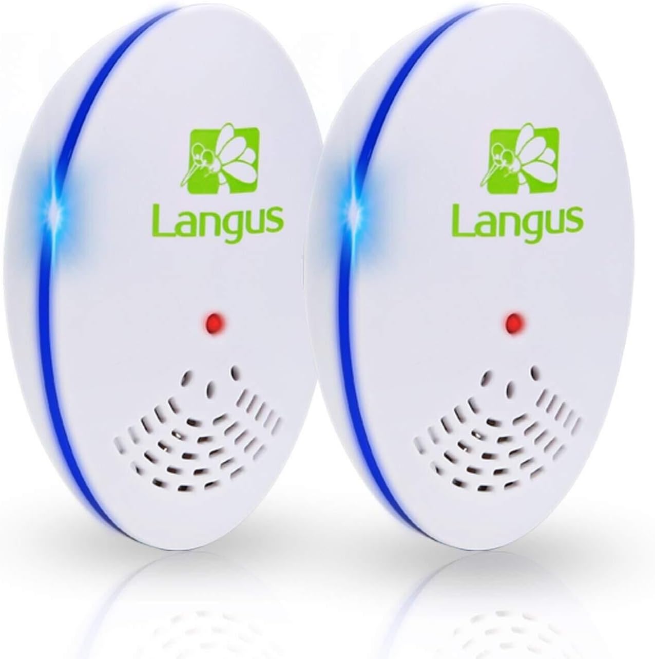 Langus Ultrasonic Pest Repeller (2-Pack) –Electronic & Ultrasound, Indoor Plug-in Repellent,Easiest Way to Reject Rodent,Bed Bug,Mosquito,Fly Cockroach,Spider,Rat,Home Animal No Kill Plug in
