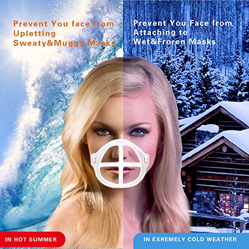 3D Mask Bracket, Silicone Mask Inner Support Frame for Lipstick Protection Reusable Washable Soft Comfortable Face Mask Cool Bracket (10PCS) - Thumbnail 5