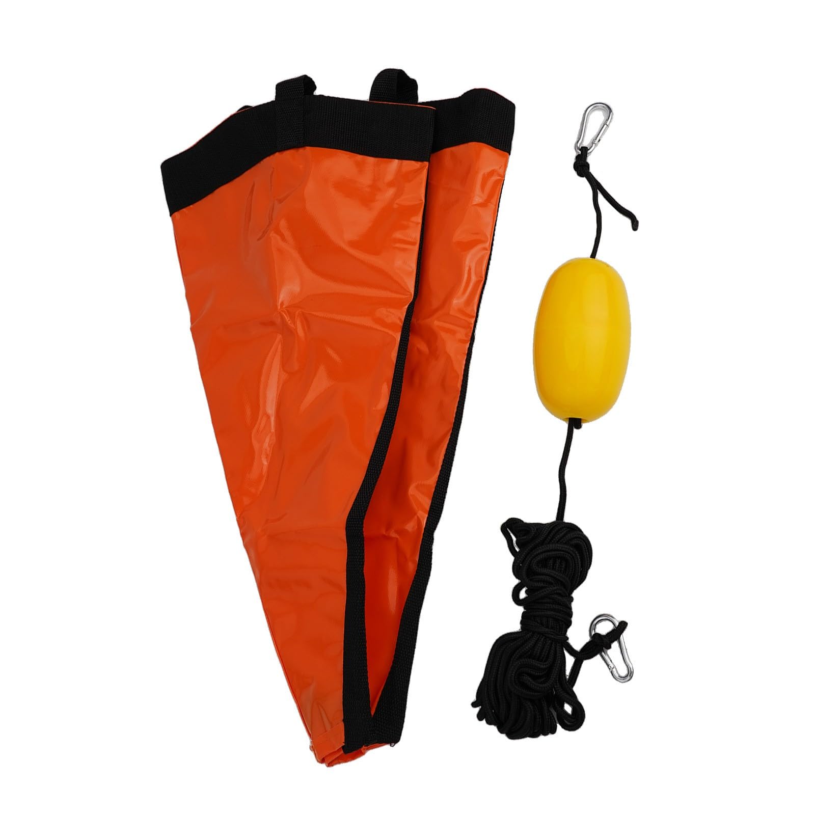 Ancora da deriva per kayak, barca, yacht - Ancora da pesca marina in PVC con galleggiante, per compatto e leggero - Taglie da S a XL (per arancione/nero)