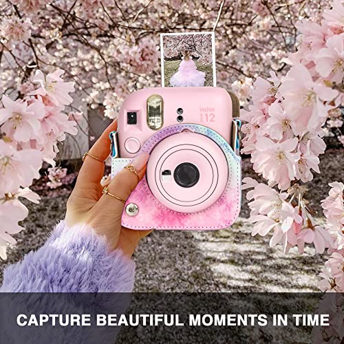 Funda protectora para cámara Instax Mini 12 azul y rosa miniatura 6