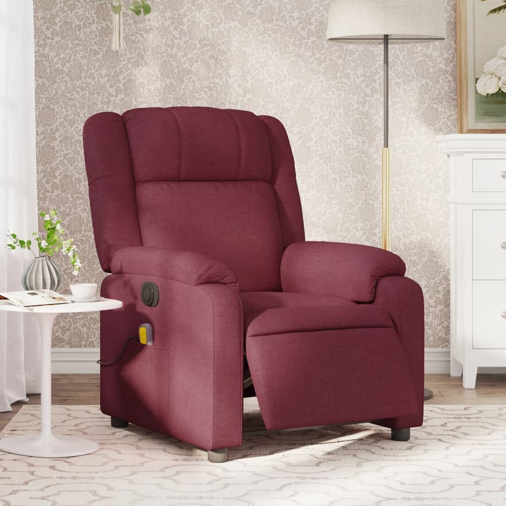 LAPOOH Sillón de Masaje reclinable eléctrico Tela Rojo Tinto, Sillón De Relax, Sillon Masaje Relax, Sillon Relax Electrico, Hogar Sillon Relax, Sillones Comodos, Sofa Tantra - 3205193