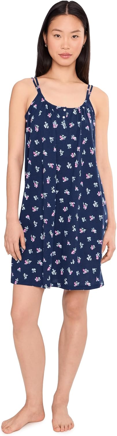 Lauren Ralph Lauren Women's Knit Double Strap Button Neck Gown
